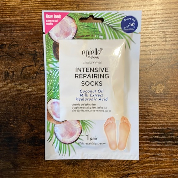 {Epielle} Intensive Repairing Socks Coconut Oil Milk Extract Hyaluronic Acid - Picture 1 of 2